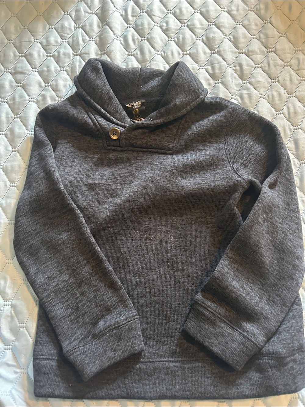 Kids Shawl Collar Sweater - Navy
